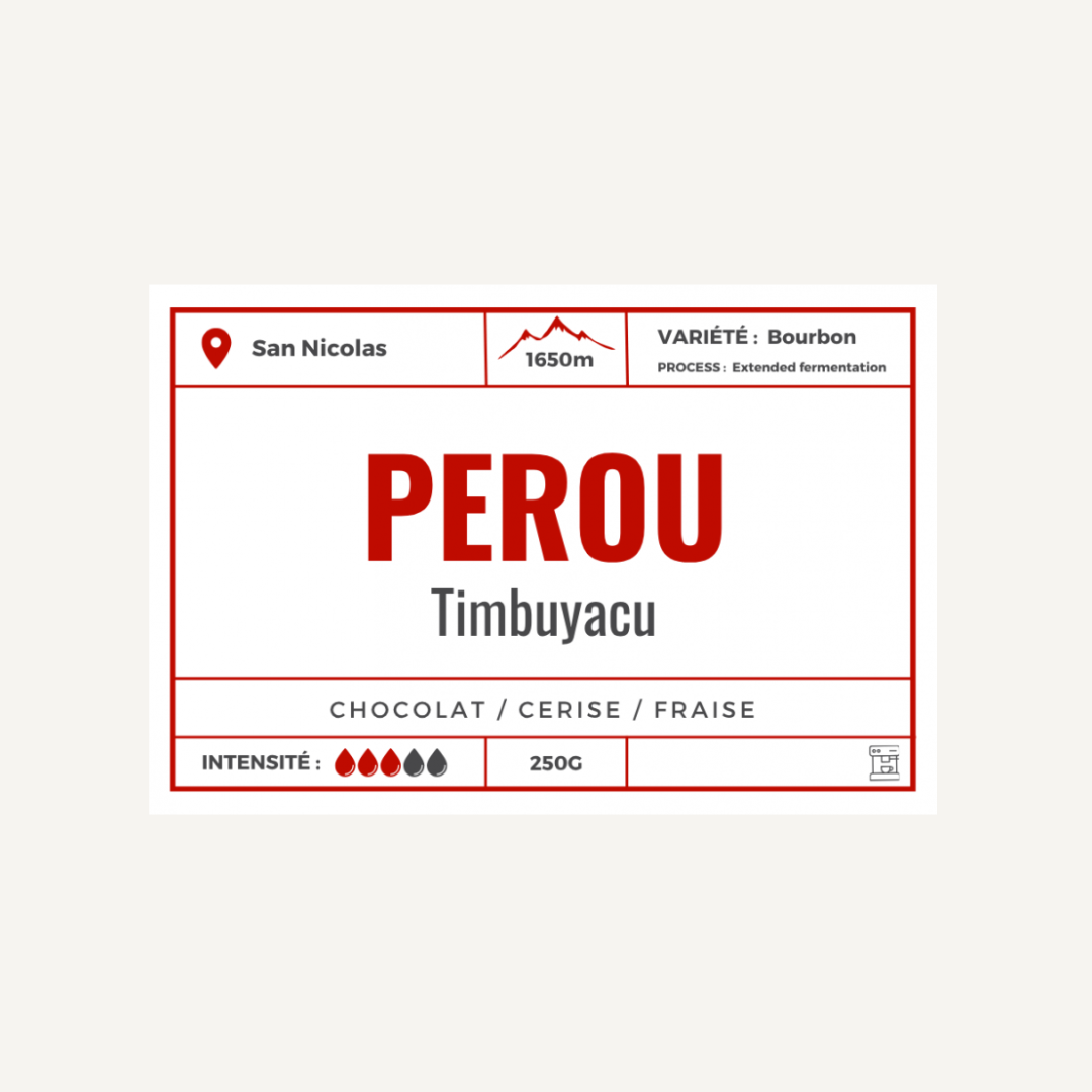 Timbuyacu, Pérou - espresso & filtre