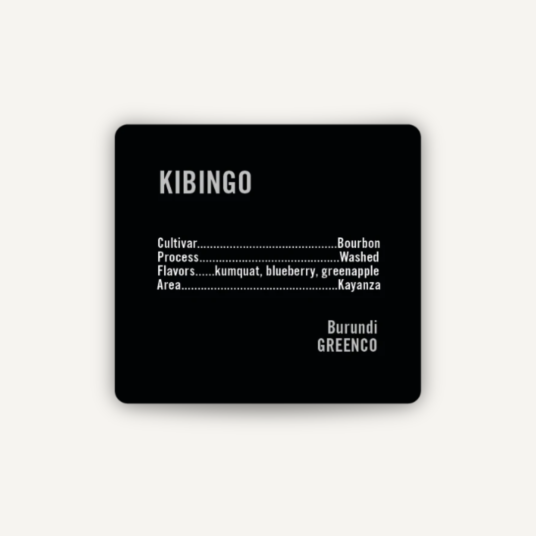 Kibingo, Burundi - espresso & filtre