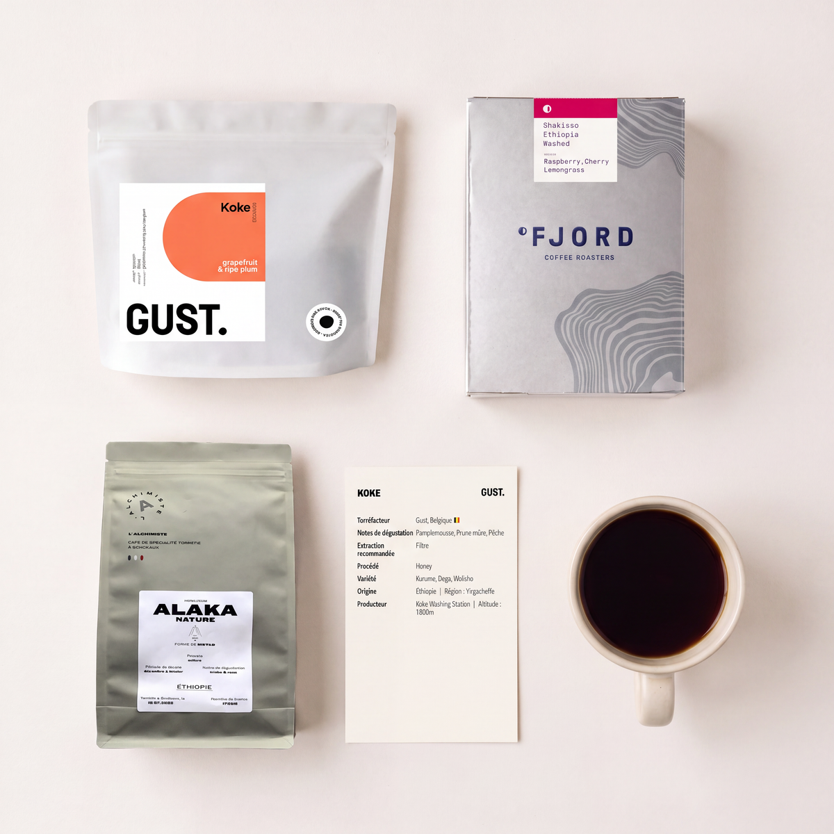 Abonnement Café Découverte - visuel sachets et fichette